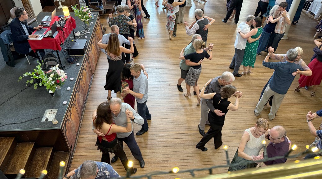 Sheffield Tango Festival video taster | A view of the dance floor from the balcony