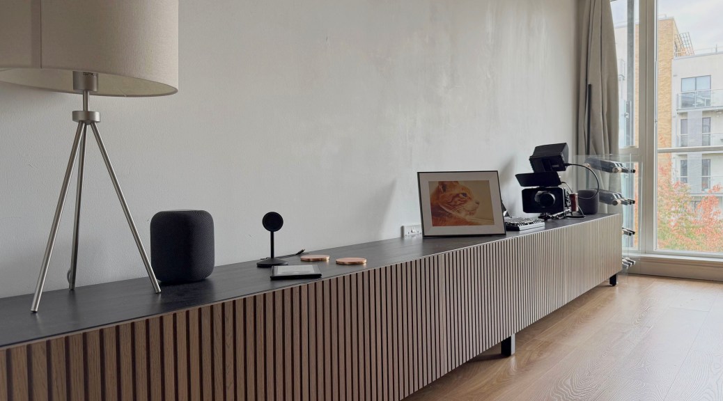 A partial view of the living room in my new home
