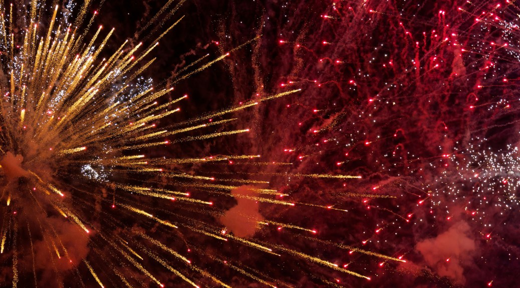 Just dance. Always dance. | Photo shows a dramatic firework display.